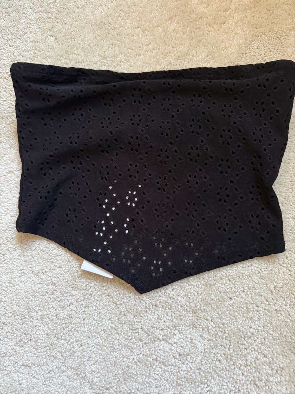 NWT Urban Outfitters Black Eyelet Tube Top, Size s